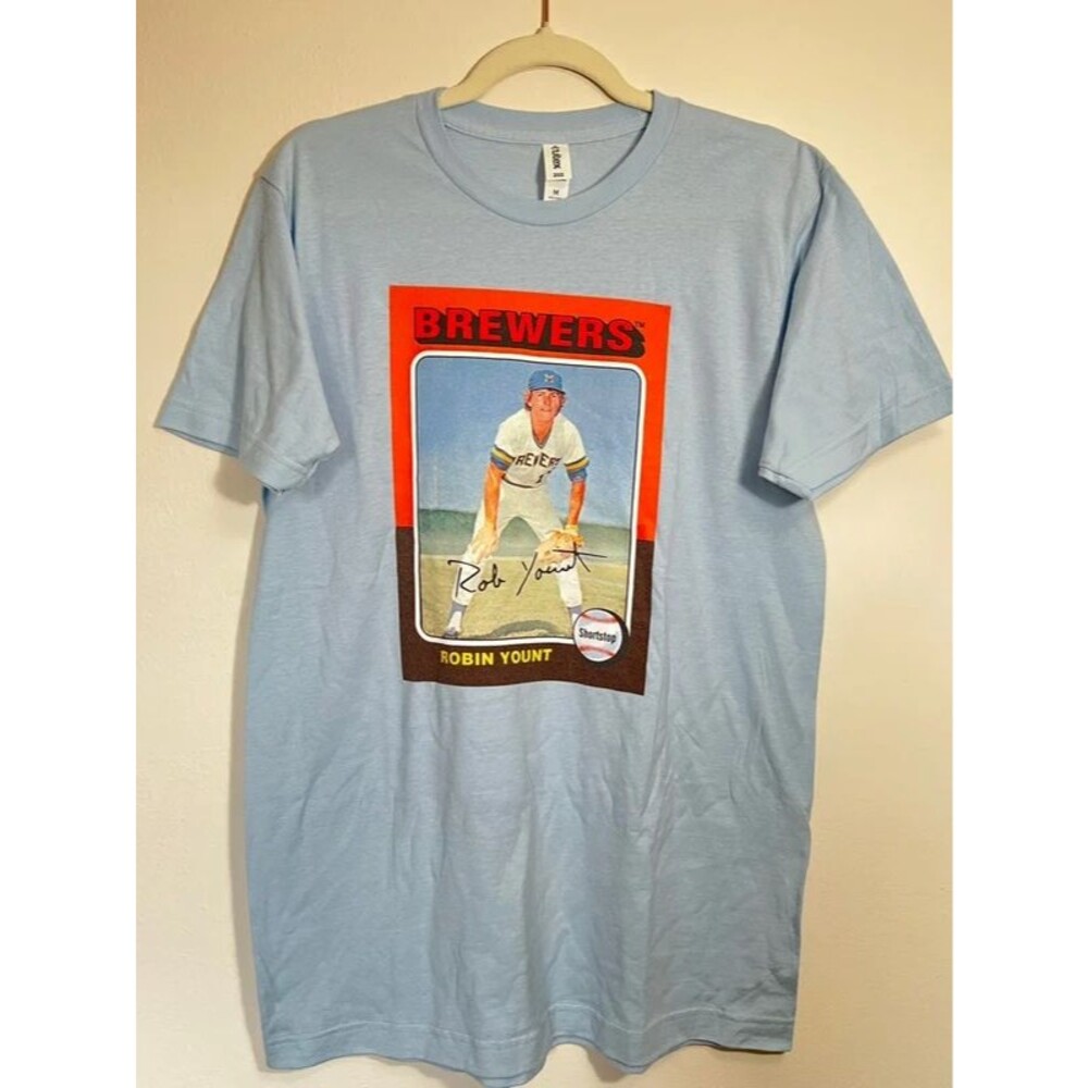 Robin Yount Brewers baseball tee Size M